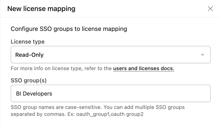 Configuring IdP group license mapping